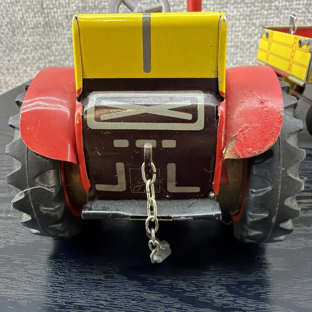 ZETOR Tin Windup Farm Tractor and trailer Kovap Czech Republic NO KEY‎ AS IS